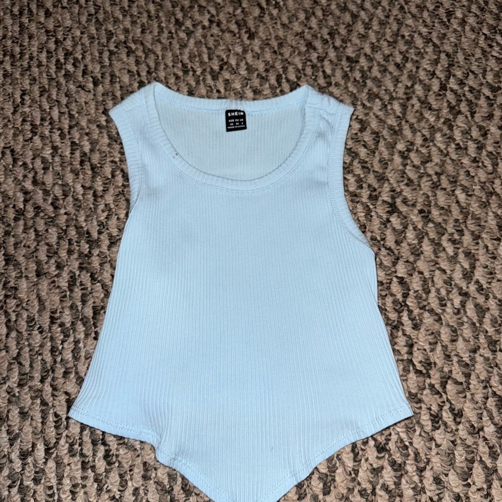 Women's Light Blue Sleeveless Top